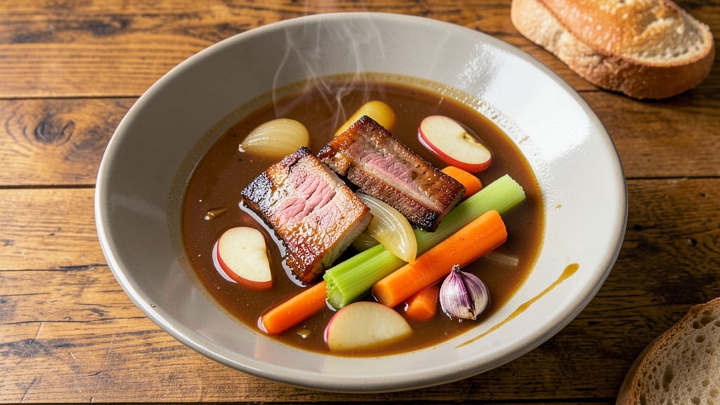 Apple Pork Ribs and Apple Soup Recipe: Smoky Apple-Cider Simmer With Crisp Celery Crowns