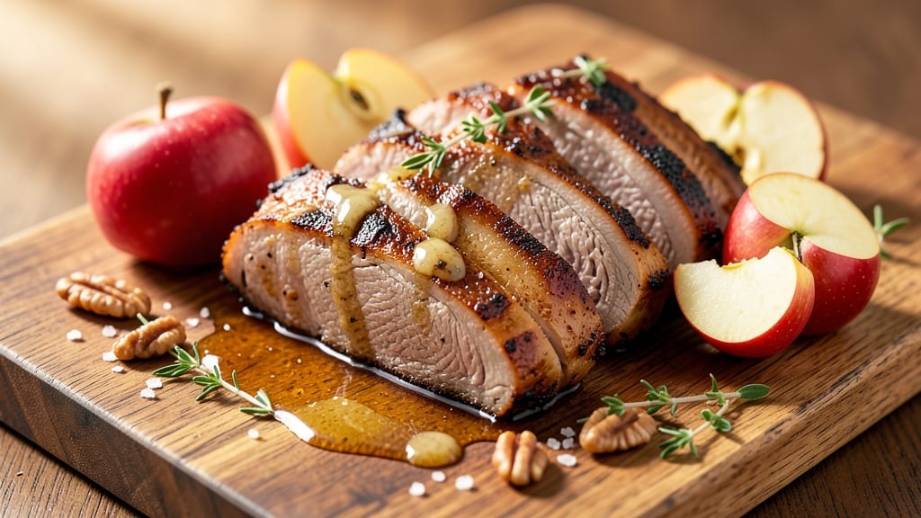 Apple Bourbon Pork Tenderloin Recipe: Caramelized Apple-Bourbon Glaze That Sticks