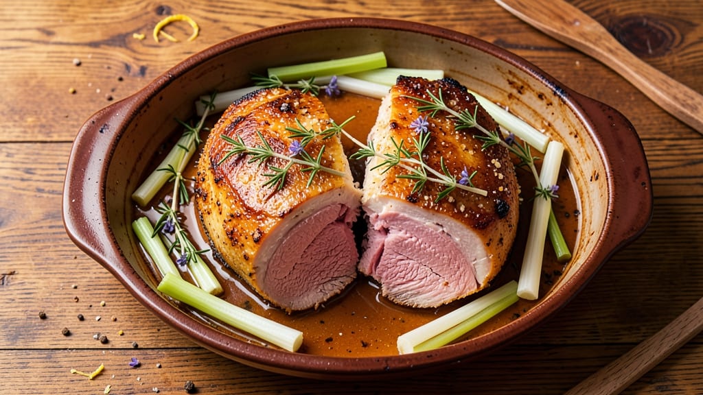 America's Test Kitchen Pork Roast Recipe: Celery Crown Crispness Meets Herb-Infused Gravy