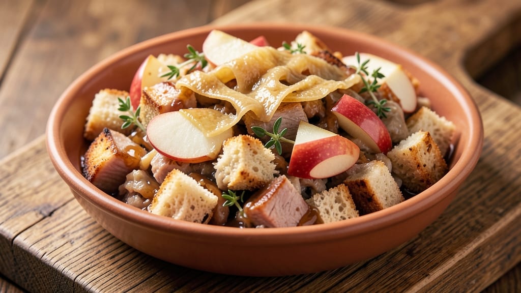 Apple And Pork Stuffing Recipe: Savory Apple-Cider Crunch With Herbed Pork Bits