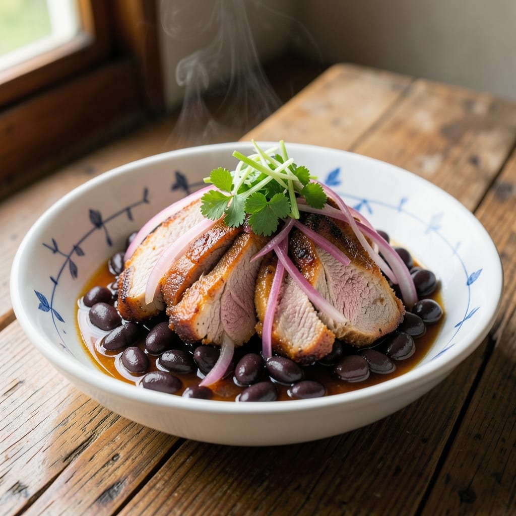 Black Beans With Pork Ilocano Recipe: Vinegar-Braised Richness with Crispy Pork Bites