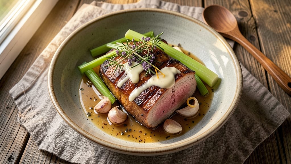 3 LB Pork Loin Recipe: Juicy Pink Centers With Crispy Celery Crown Crunch