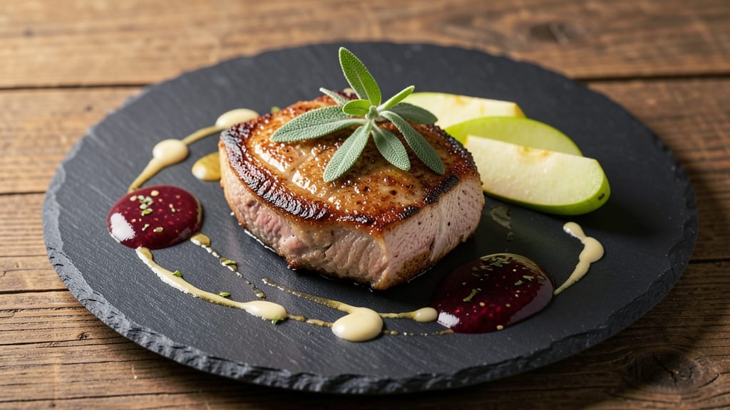 Apple Sage Pork Chop Recipe: Herb-Infused Crust With Juicy Pink Hearts