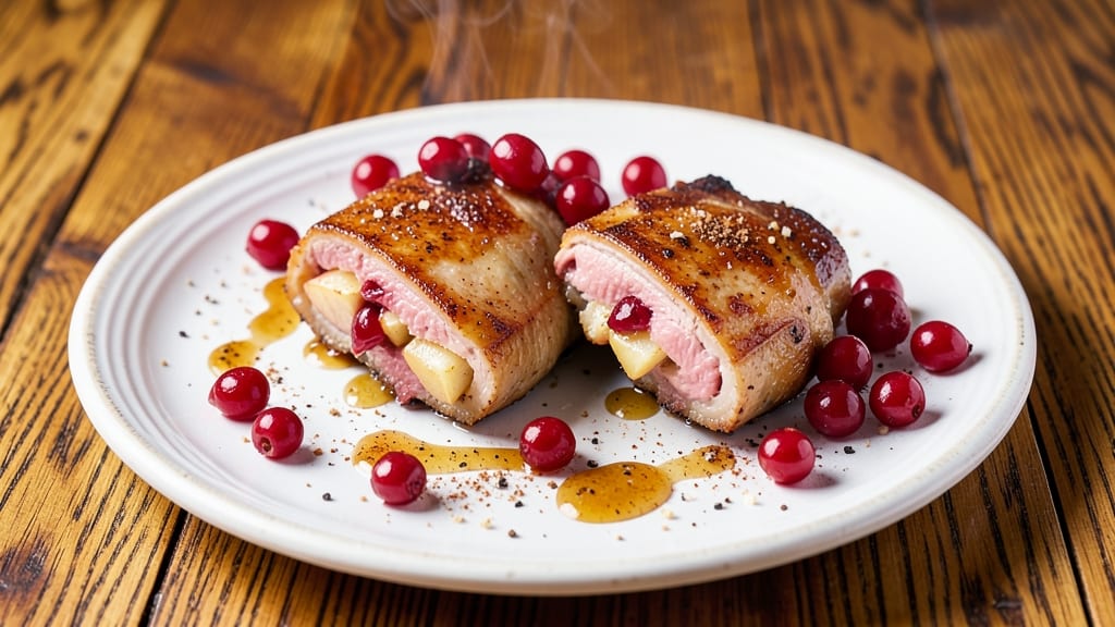 Apple Cranberry Stuffed Pork Chops Recipe: Sweet-Tart Filling That Caramelizes