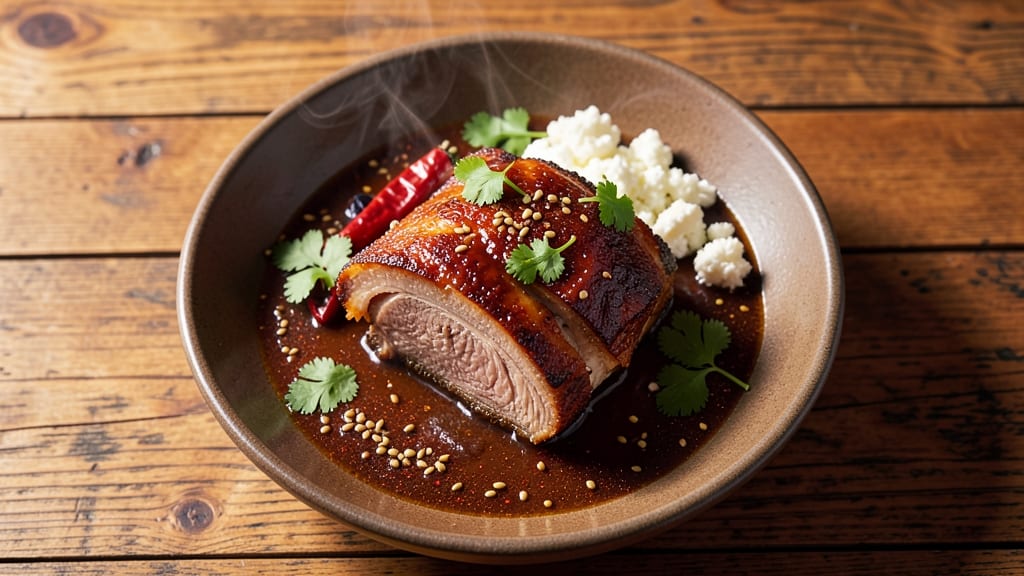 Mexican Slow Cooker Pulled Pork Recipe: Smoky Chipotle and Cinnamon-Sugared Celery Crowns