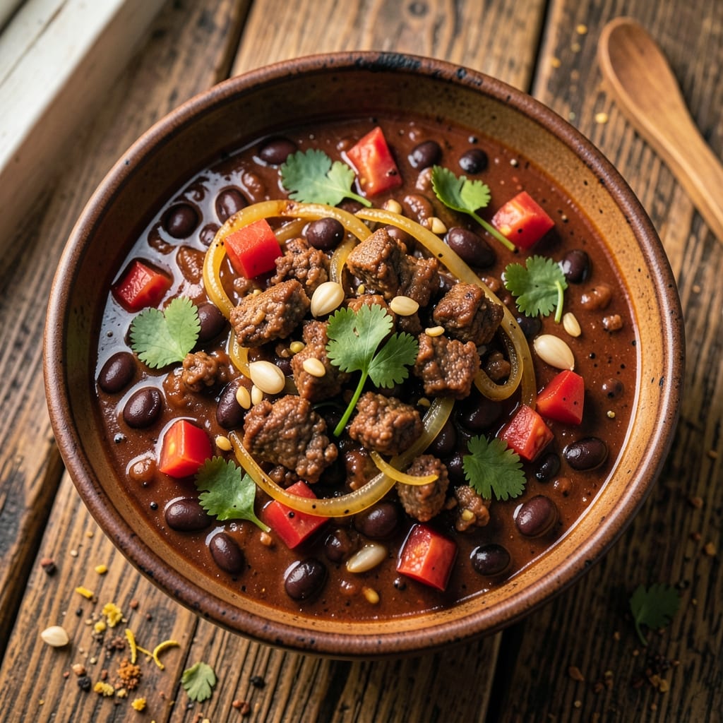 Black Bean Ground Pork Chili Recipe: Smoky Spiced Depth With Hearty Texture