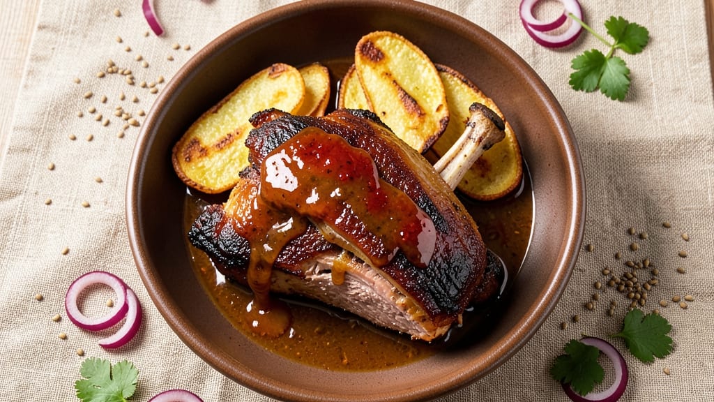 Cuban Pork Shoulder Slow Cooker Recipe: Moist Shreds and Tangy Mustard Glaze