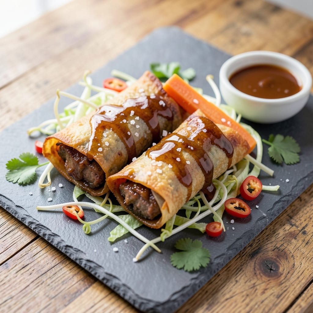 BBQ Pork Spring Rolls Recipe: Crispy Wraps Stuffed With Smoky Sweet Filling