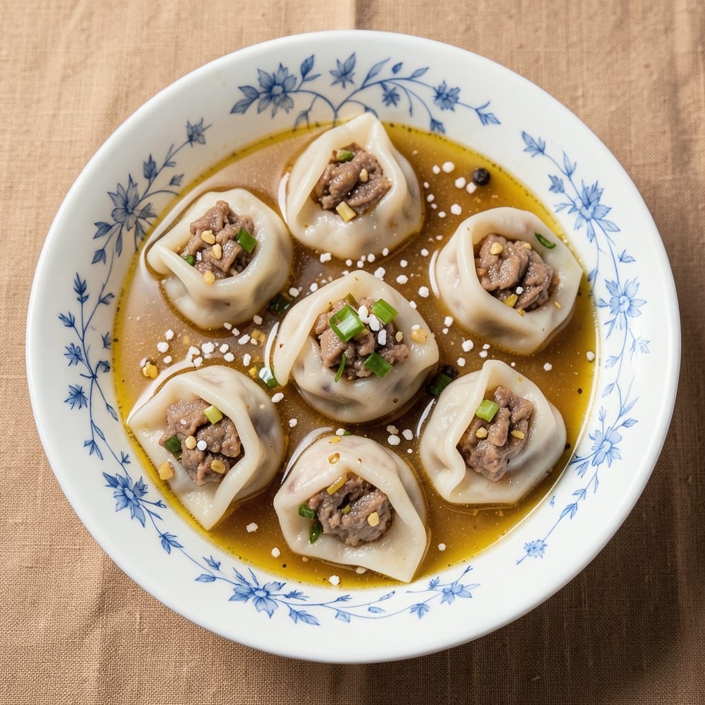 Boiled Pork Dumplings Recipe: Silky Wraps with Savory Broth Infusion