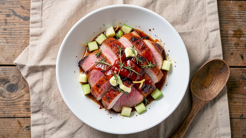 Apple Glazed Pork Tenderloin Recipe: Caramelized Apple Crunch Over Herbed Glaze