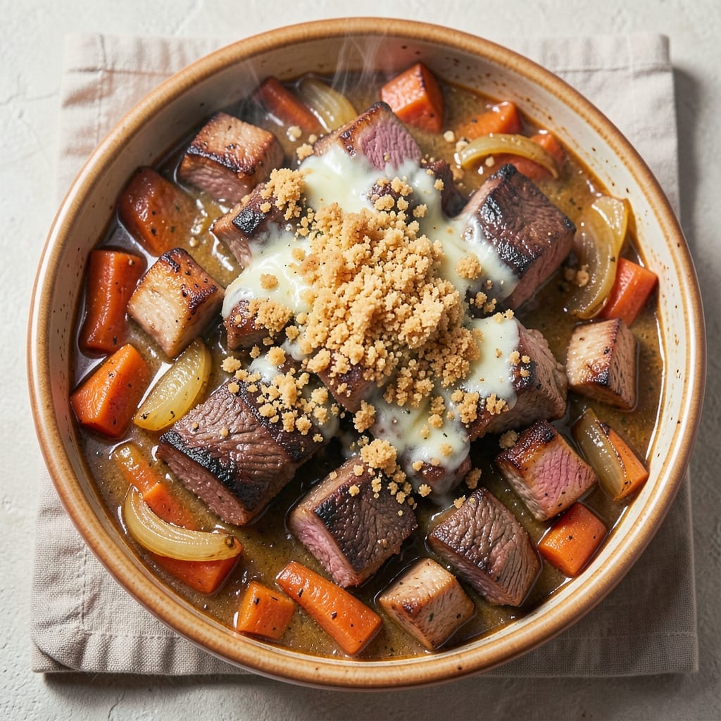 Beef and Pork Casserole Recipe: Slow-Cooked Umami Depth With Crispy Top