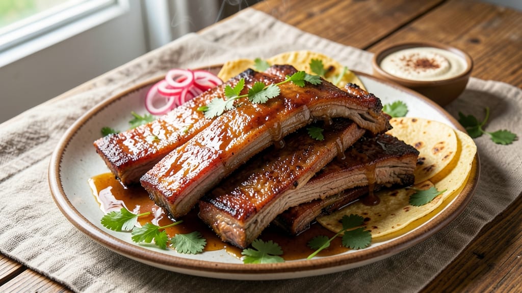 Mexican Pork Spare Ribs Recipe: Smoky Chipotle-Cumin Crunch Over Sweet Glaze