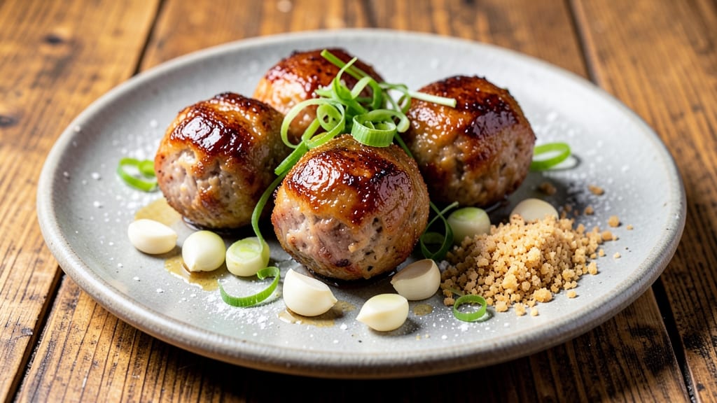 Minced Pork Balls Recipe: Handheld Meatballs With Umami Gravy