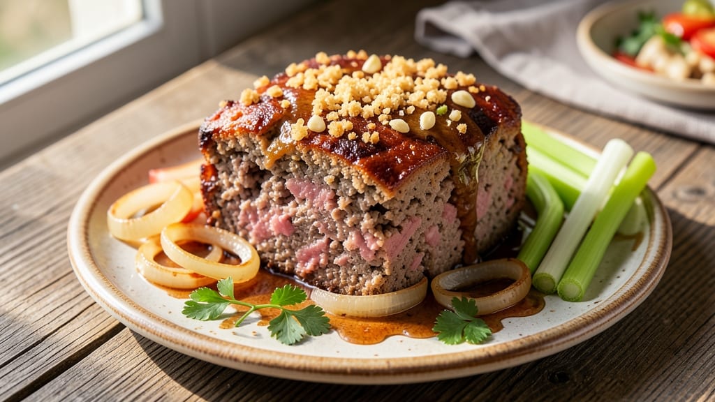 Meatloaf Recipe Half Pork Half Beef: Blended Tenderness With Crispy Celery Crown