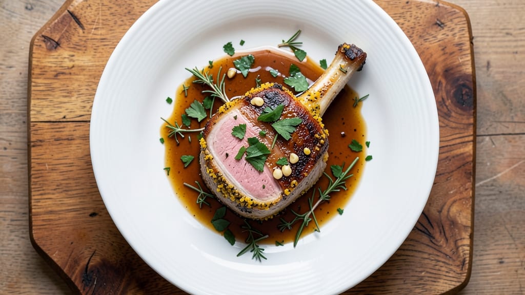 Michael Symon's Pork Chop Recipe: Herb-Crusted Pan Sear With Juicy Pink Heart