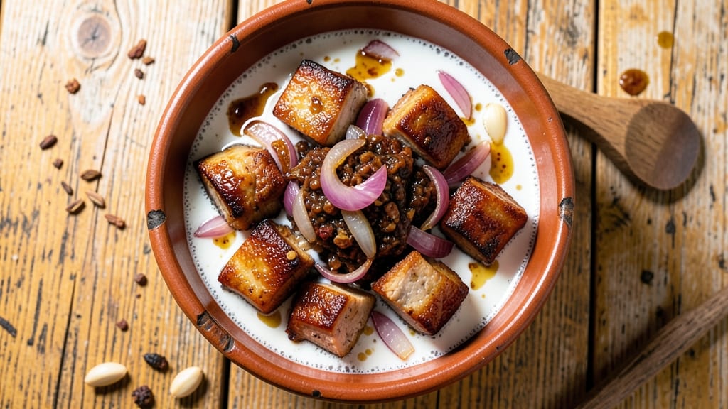 Alamang With Pork Recipe: Filipino-Style Braised Pork in Coconut Milk