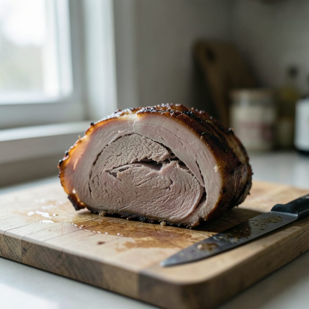 A roast that went wrong, dry and split