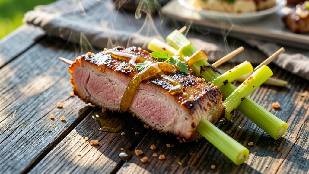 Minnesota State Fair Pork Chops on a Stick Recipe: Sizzling Skewers With Celery Crown Crunch