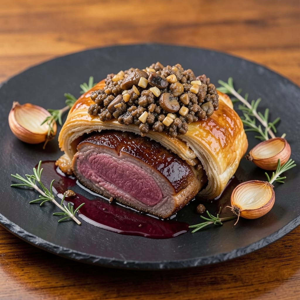 Beef Wellington Recipe Without Pork: Mushroom-Duxelles Crust Meets Juicy Beef Tenderloin