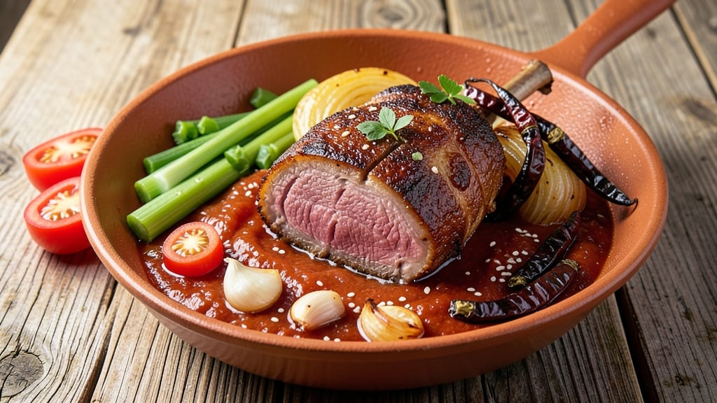 Mexican Pork Shank Recipe: Smoky Chipotle Braise With Crispy Celery Crowns