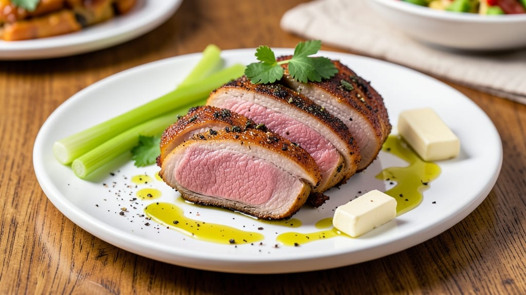 3-Pound Pork Tenderloin Recipe: One-Pan Roast With Crispy Celery Crown