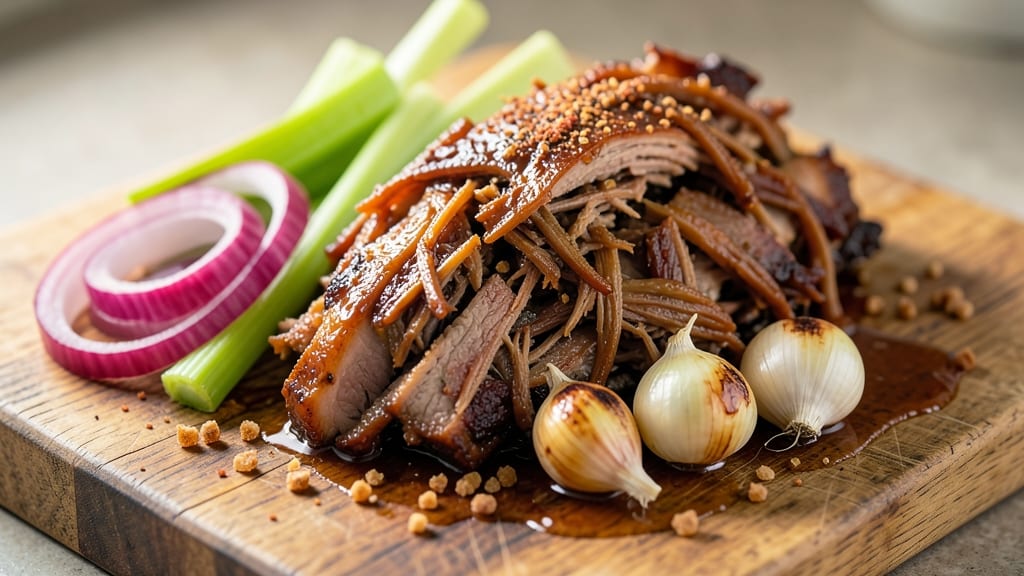 Aldi Pulled Pork Recipe: Slow-Cooked Smoky Richness With Crispy Celery Crowns