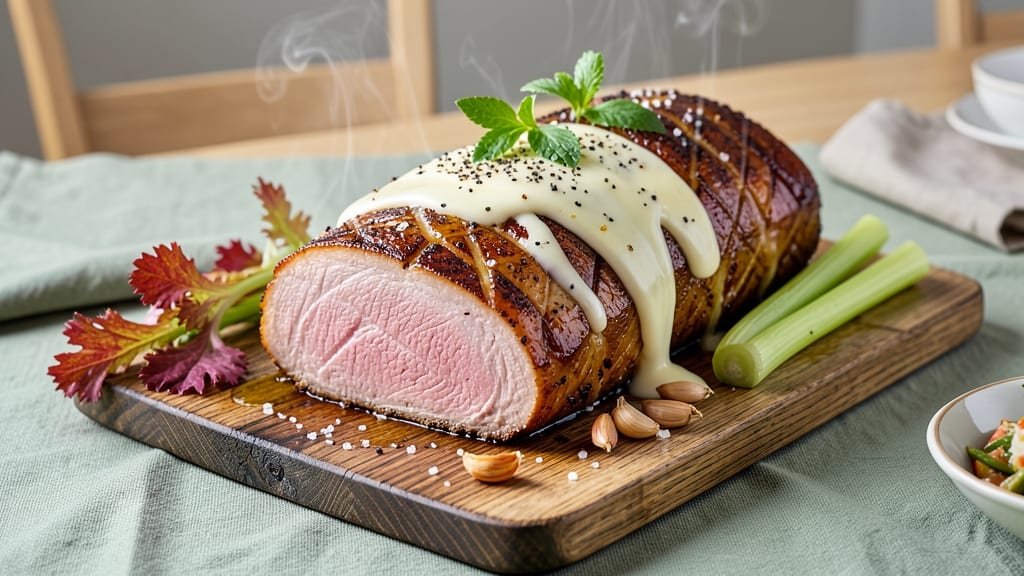 2 Lb Boneless Pork Loin Roast Recipe: Juicy Pink Core With Crispy Celery Crown