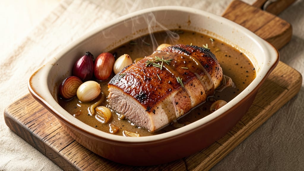 Crock Pot Pork Roast Gravy Recipe: Rich Onion Pan Sauce in One Pot
