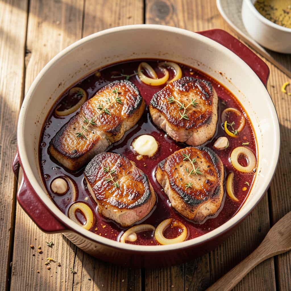 Beer-Braised Pork Chops Recipe: Deep Caramelized Crust From Slow Simmered Beer
